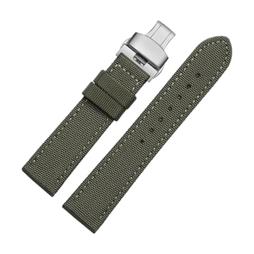 CLywdp 19/20/22/23/24 mm Uhrenarmband aus Nylon-Leder, waschbar, einfaches und vielseitiges Ersatzarmband,24 mm von CLywdp