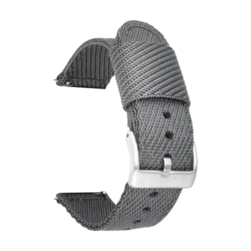 CLywdp 20/22 mm Canvas-Nylon-Uhrenarmband, Schnellverschluss-Design, Ersatzarmband,Gary,20 mm von CLywdp