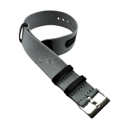 CLywdp 20/22 mm Canvas-Nylon-Uhrenarmband, universelles Ersatzarmband, für den Alltag und Freizeit,Grau,20 mm von CLywdp