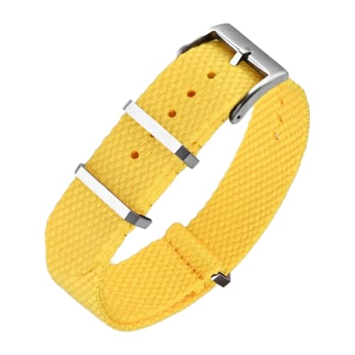 CLywdp 20/22 mm Nylon-Uhrenarmband, waschbares Ersatzzubehör,Gelb,22 mm von CLywdp