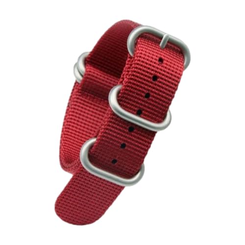 CLywdp 20/22 mm Uhrenarmband aus Nylonband, universelles Ersatzarmband, lässiges Accessoire für jeden Tag.,Rot,20 mm von CLywdp