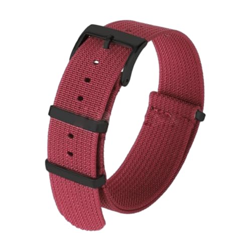CLywdp 20/22 mm Uhrenarmband aus Nylongewebe, universelles Ersatzarmband, alltägliches, lässiges Uhrenzubehör,Rot,20 mm von CLywdp
