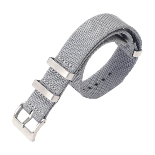 CLywdp 20/22 mm gewebtes Uhrenarmband aus Nylon, waschbar, einfaches und vielseitiges Ersatzarmband,Grau,20 mm von CLywdp