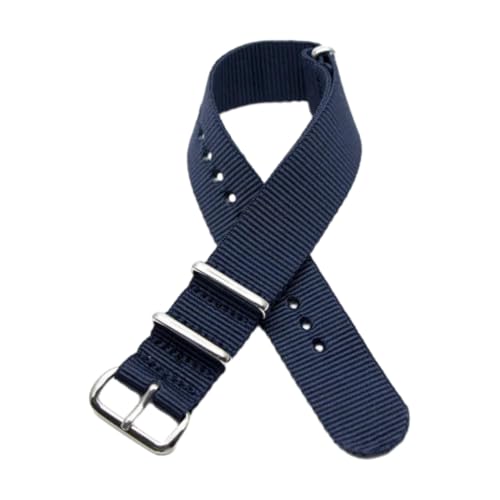 CLywdp Nylon Premium Gestreiftes Uhrenarmband, Schnellverschlussarmband, Unisex-Ersatzarmband, Alltags- und Freizeitkleidung,Blau,20 mm von CLywdp