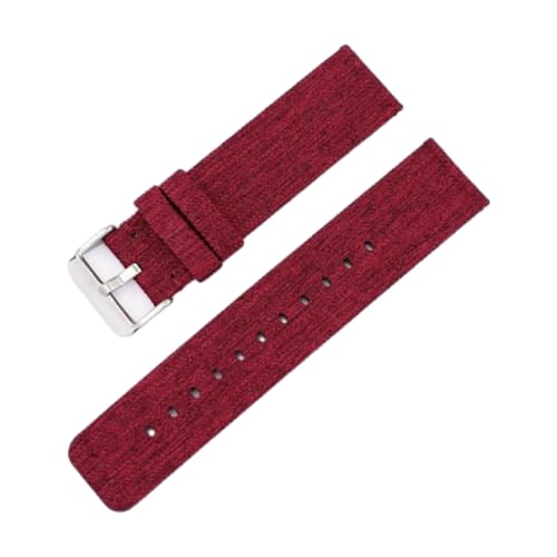 CLywdp Uhrenarmband aus gewebtem Nylon-Canvas mit Schnellverschluss-Design, Uhrenarmband-Ersatz,Rot,20 mm von CLywdp