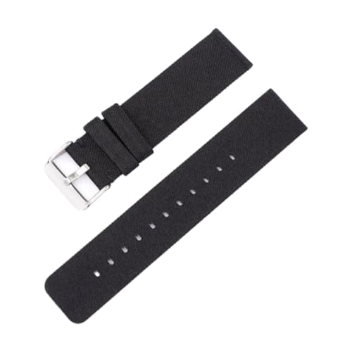 CLywdp Uhrenarmband aus gewebtem Nylon-Canvas mit Schnellverschluss-Design, Uhrenarmband-Ersatz,Schwarz,16 mm von CLywdp