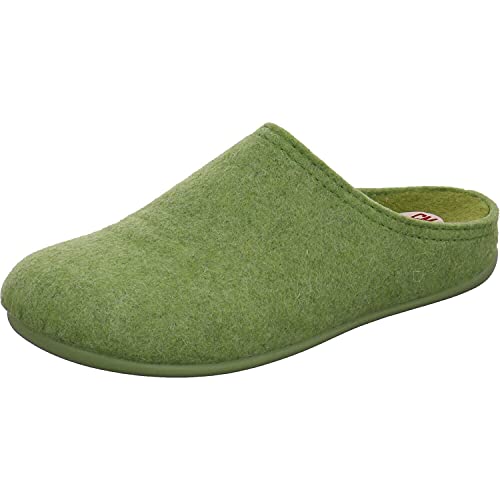 Damen Hausschuh von cm Confort in Grün aus Textil Filz mit Wechselfußbett. grün Gr. 41 von CM Confort