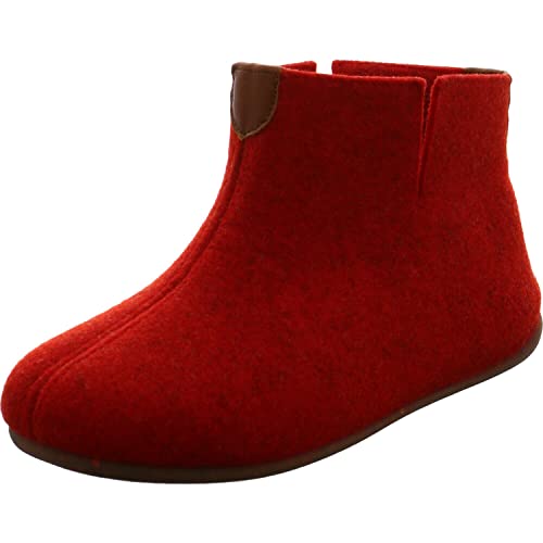 Damen Hausschuh von cm Confort in Rot mit Wechselfußbett. rot Gr. 39 von CM Confort
