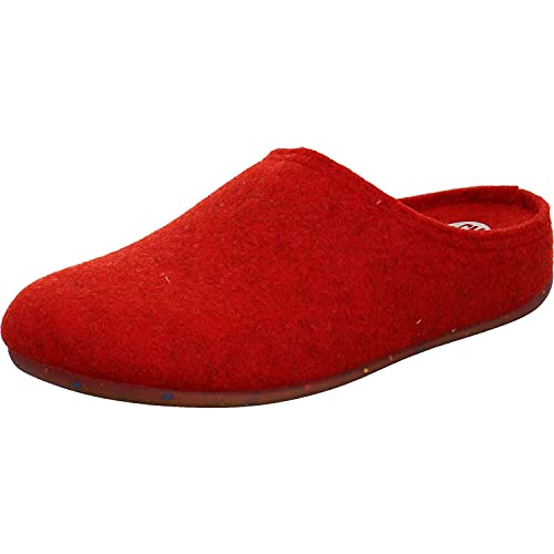 Damen Hausschuh von cm Confort aus Recyceltem Polyester aus PET Flaschen in Rot, Wechselfußbett. rot Gr. 38 von CM Confort