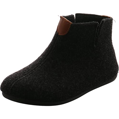 Damen Hausschuh von cm Confort in Schwarz mit Wechselfußbett. schwarz Gr. 40 von CM Confort