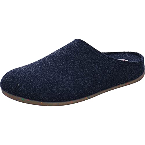 Herren Hausschuh von cm Confort aus ökologisch Recyceltem Polyester aus PET Flaschen in Blau. blau Gr. 43 von CM Confort