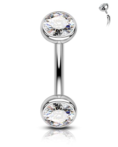 CM Crareesi Mania G23 Titan Rook Piercing Schmuck 16G Augenbrauenpiercing Klarer CZ Vertical Labret Piercing Helix Knorpel Curved Barbell Innengewinde Lippenpiercing Schmuck für Frauen Männer 6mm CM Crareesi Mania G23 Titan Rook Piercing Schmuck 16G Augenbrauenpiercing Klarer CZ Vertical Labret Piercing Helix Knorpel Curved Barbell Innengewinde Lippenpiercing Schmuck für Frauen Männer 6mm von CM Crareesi Mania
