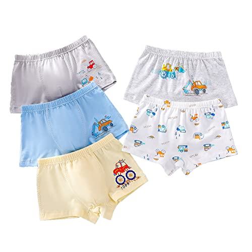 Boxershorts Baby Jungen Unterhosen Kinder Unterwäsche 5er Pack Baumwolle 12-14 Jahre Truck Bunt Gr.152-158 von CM-Kid