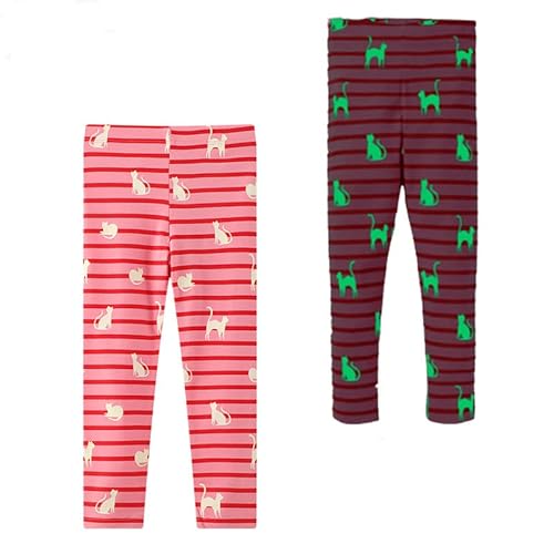 CM-Kid Baby Mädchen Leggings Casual femminile Anzughose, Striscia rosa, 7-8Anni von CM-Kid