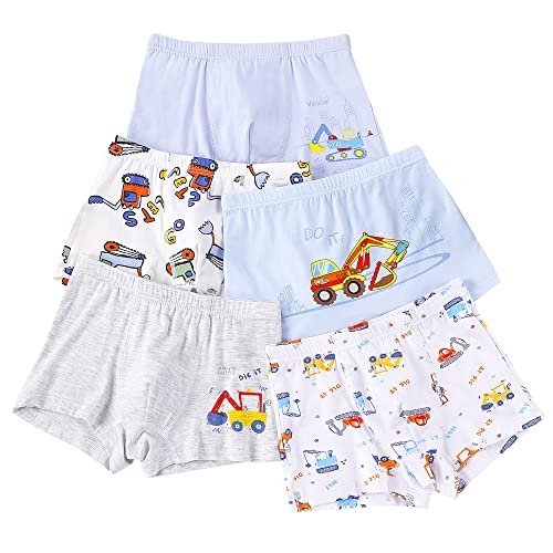 CM-Kid Babys Mutande, Set Intimo, Boxer per Ragazzi Boxershorts, Veicolo Tecnico, 7-8 anni von CM-Kid