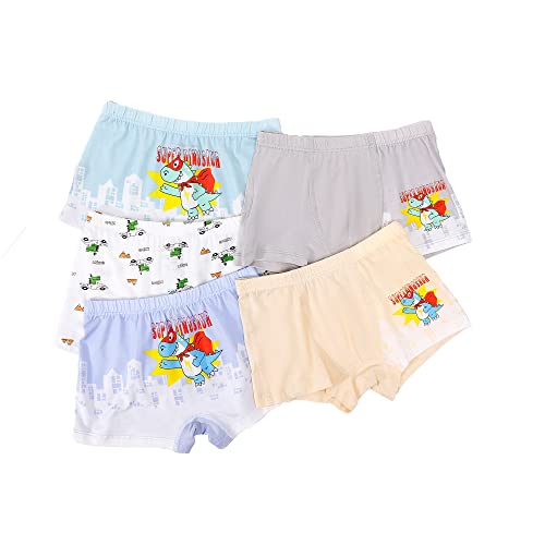 CM-Kid Boxershorts Baby Jungen Unterhosen Kinder Unterwäsche 5er Pack Baumwolle 12-14 Jahre Bunt Dinosaurier Gr.152-158 von CM-Kid