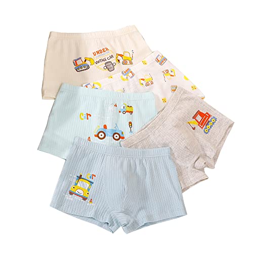 CM-Kid Boxershorts Jungen Unterhosen Kinder Unterwäsche Baumwolle 5er Pack 11-12 Jahre Bagger Bunt Gr.146-152 von CM-Kid