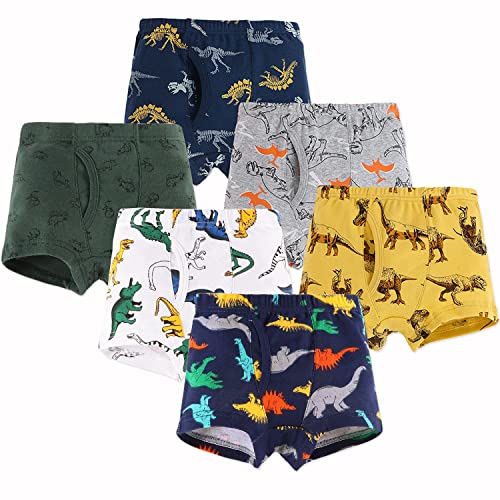 CM-Kid Boxershorts Jungen Unterhosen Kinder Unterwäsche Baumwolle 6er Pack 8-9 Jahre Dinosaurier Gr.134-140 von CM-Kid