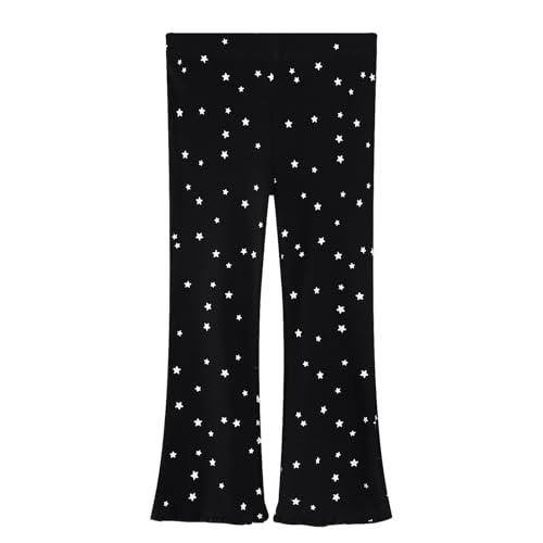 CM-Kid Mädchen Schlaghose Kinder Flared Leggings Sterne Motiv Sporthose Leggings Ausgestellte Sommerhosen 104 von CM-Kid