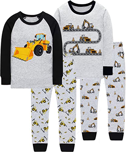 CM-Kid Unisex, Pigiami per Bambini Pyjama-Set, Grey+White, 7T von CM-Kid