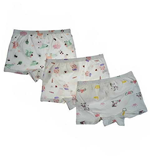 CM-Kid Unterhosen Mädchen Boxershorts Kinder Unterwäsche Baumwolle 3er Pack 6-7 Jahre Einhorn Gr.116-122 von CM-Kid