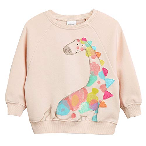 CM-Kid Pullover Mädchen Langarm Shirt Kinder Sweatshirt Baumwolle Frühling Herbst Winter Warm 3 4 Jahre Giraffe Rosa Gr.104 von CM-Kid