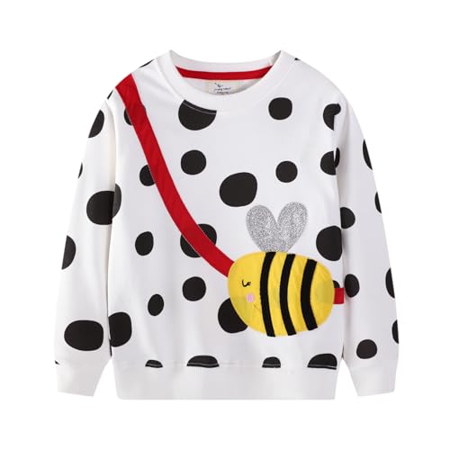 Sweatshirts Mädchen Langarm Pullover Baby Kinder Baumwolle Shirts Casual Warm Tops 1 2 Jahre Biene Weiß Gr.92 Sweatshirts Mädchen Langarm Pullover Baby Kinder Baumwolle Shirts Casual Warm Tops 1 2 Jahre Biene Weiß Gr.92 von CM-Kid