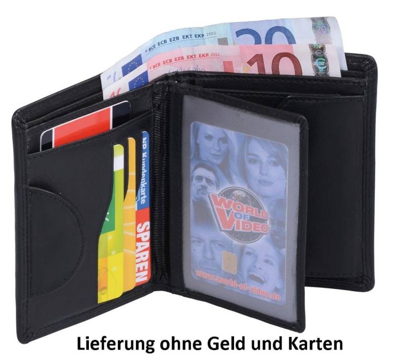 CM Geldbörse CM Herrenbörse hochformat 1 Klappe, schwarz von CM