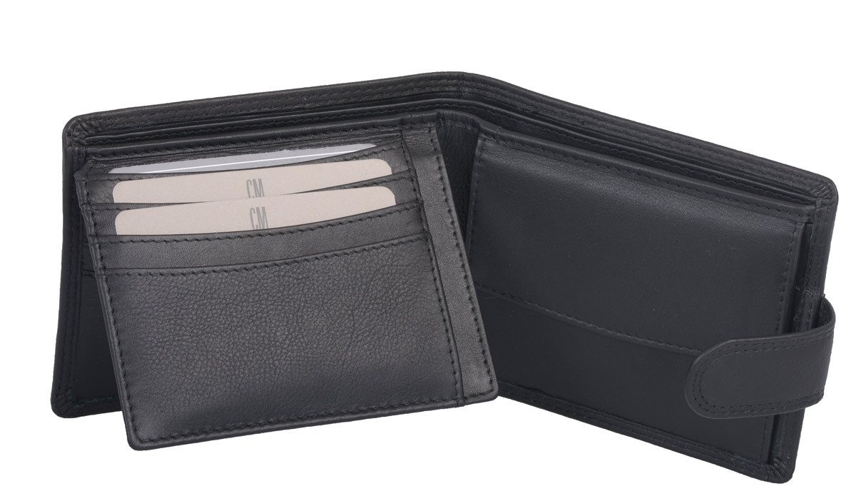 CM Geldbörse SN Scheintasche CM, mit Lasche schwarz von CM