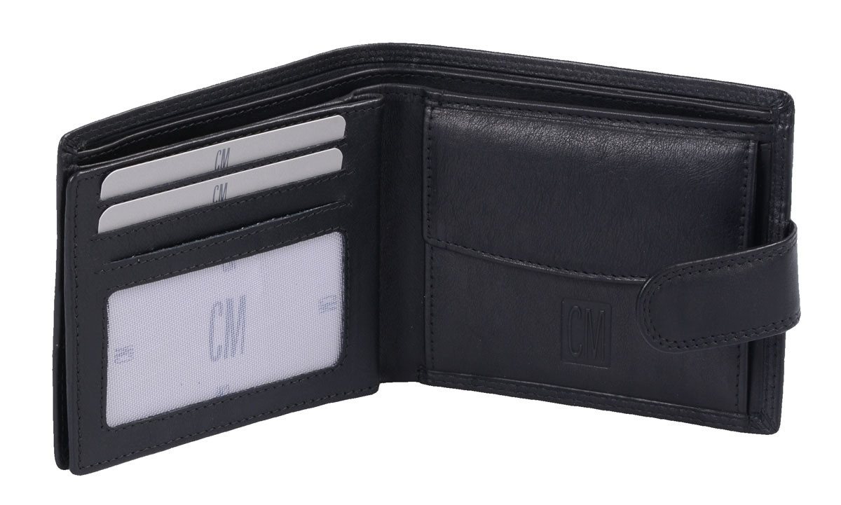 CM Geldbörse SN Scheintasche CM, mit Lasche schwarz von CM