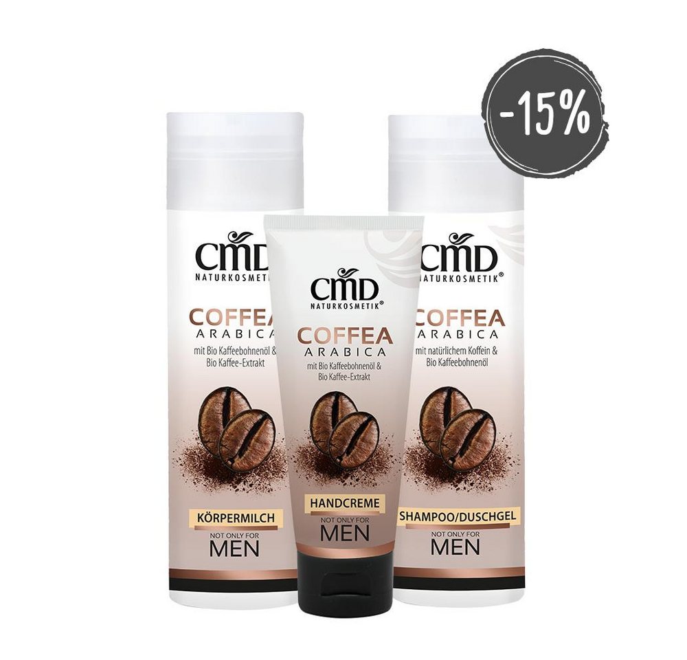 CMD Naturkosmetik Körperpflegemittel Sparset Coffea Arabica (Sie sparen 15), Handcreme - Körpermilch 200ml - Shampoo/Duschgel von CMD Naturkosmetik