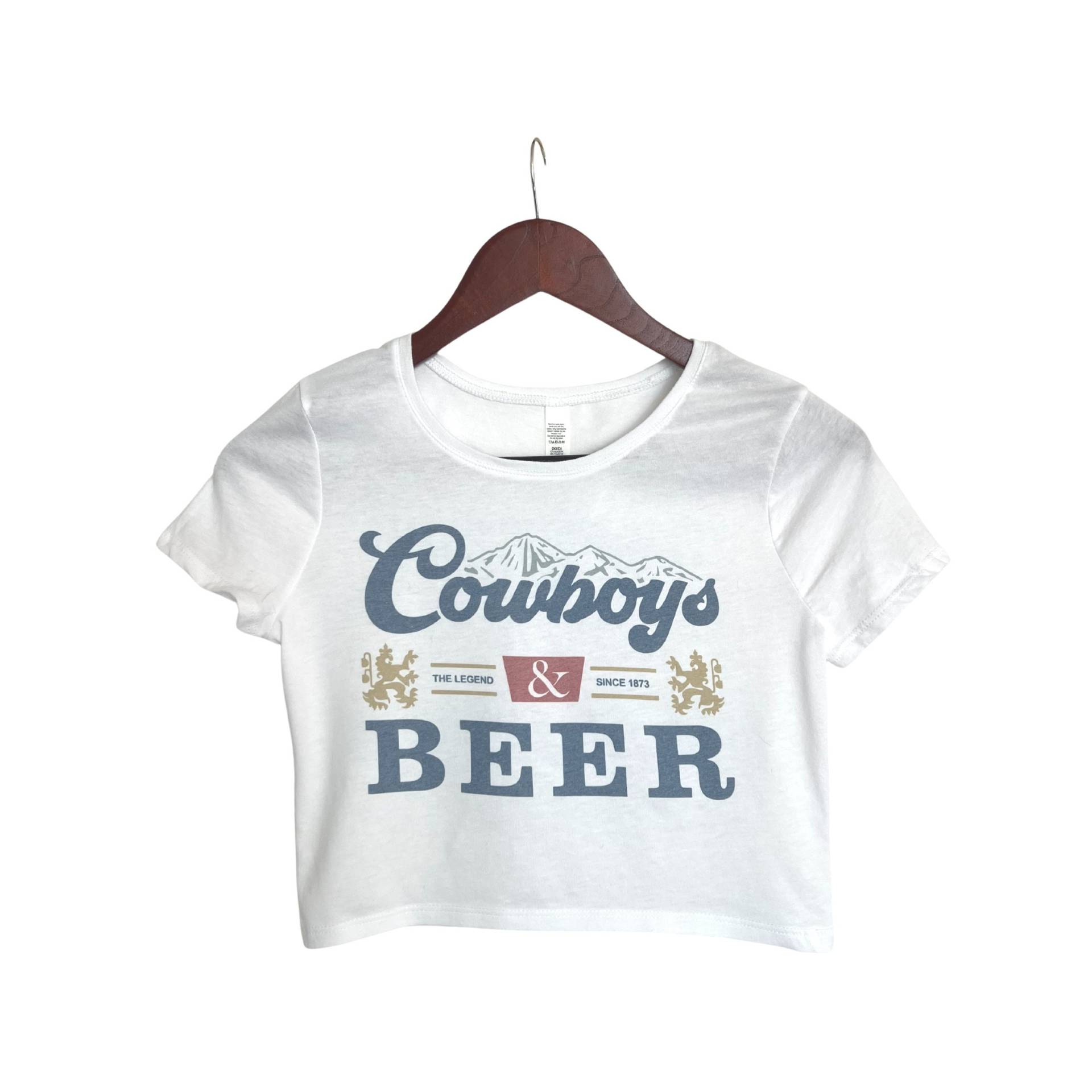 Cowboys Und Bier Vintage Distressed Crop Top, Top Damen, 90Er Country Konzert Geschenke, Geschenke von CMDyed