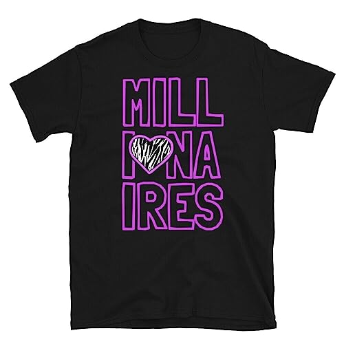 Millionaires Stacked Logo with Heart Myspace Scene Band T-Shirt Black S von CMHVX