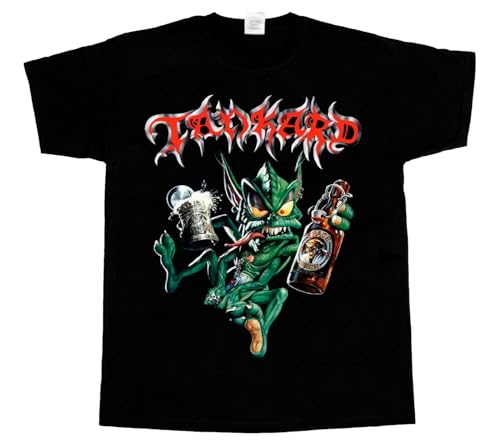 TANKARD Alien'89 Thrash Metal Band Alcohol Beer Trash Black T-Shirt Black XL von CMHVX