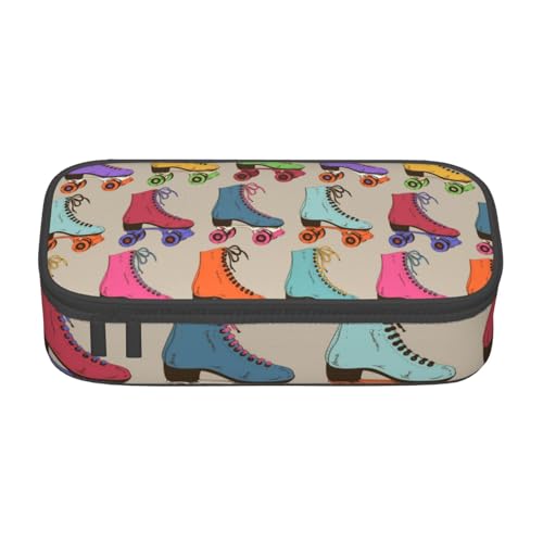 CMJSGG Bunte Rollschuhe, Federmäppchen, Federmäppchen, großes Fassungsvermögen, Federmäppchen, Kosmetiktasche von CMJSGG