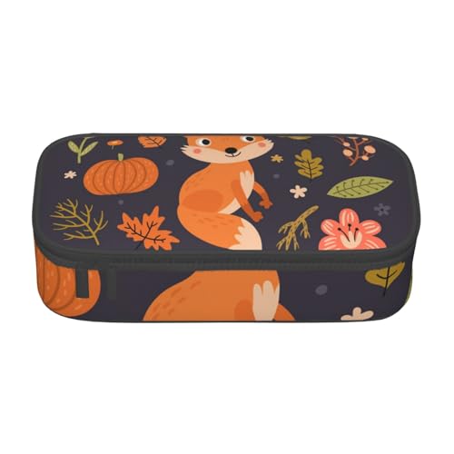 CMJSGG Herbst süßer Fuchs, Federmäppchen, Federmäppchen, großes Fassungsvermögen, Federmäppchen, Kosmetiktasche von CMJSGG