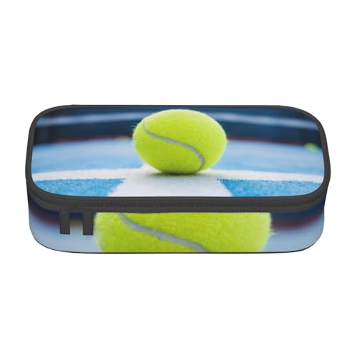 CMJSGG Tennisball-Malerei, Federmäppchen, Federmäppchen, großes Fassungsvermögen, Federmäppchen, Kosmetiktasche von CMJSGG