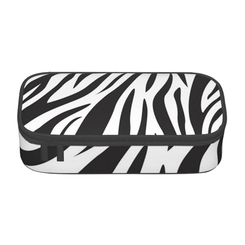 CMJSGG Zebra-Druck, Federmäppchen, Federmäppchen, großes Fassungsvermögen, Federmäppchen, Kosmetiktasche von CMJSGG