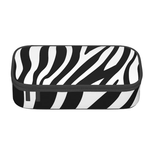 CMJSGG Zebra-Print-Druck, Federmäppchen, Federmäppchen, großes Fassungsvermögen, Federmäppchen, Kosmetiktasche von CMJSGG