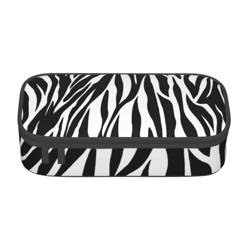 CMJSGG Zebra-Print-Druck, Federmäppchen, Federmäppchen, großes Fassungsvermögen, Federmäppchen, Kosmetiktasche von CMJSGG