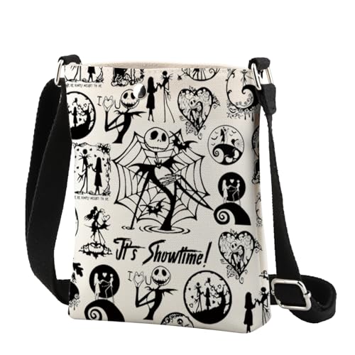CMNIM Jack and Sally Crossbody Bag Nightmare Before Inspired Gifts for Horror Movie Fans Jack Skellington Small Shoulder Bag, 241122 Before C, 19.5 cm x 21 cm x 5.5 cm von CMNIM