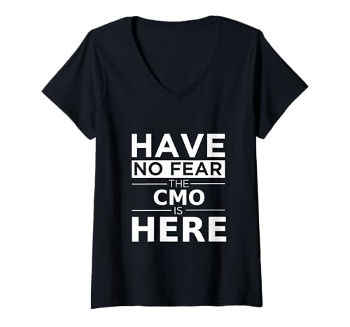 Damen Have No Fear CMO is Here Lustiges Geschenk Chief Marketing Officer T-Shirt mit V-Ausschnitt Damen Have No Fear CMO is Here Lustiges Geschenk Chief Marketing Officer T-Shirt mit V-Ausschnitt von CMO Career Pride Designs