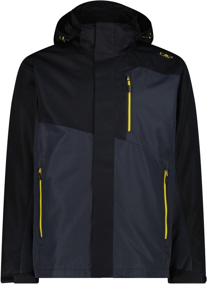 CMP 3-in-1-Funktionsjacke MAN JACKET ZIP HOOD DETACHABLE INN.JACKET NERO-ANTRACITE von CMP