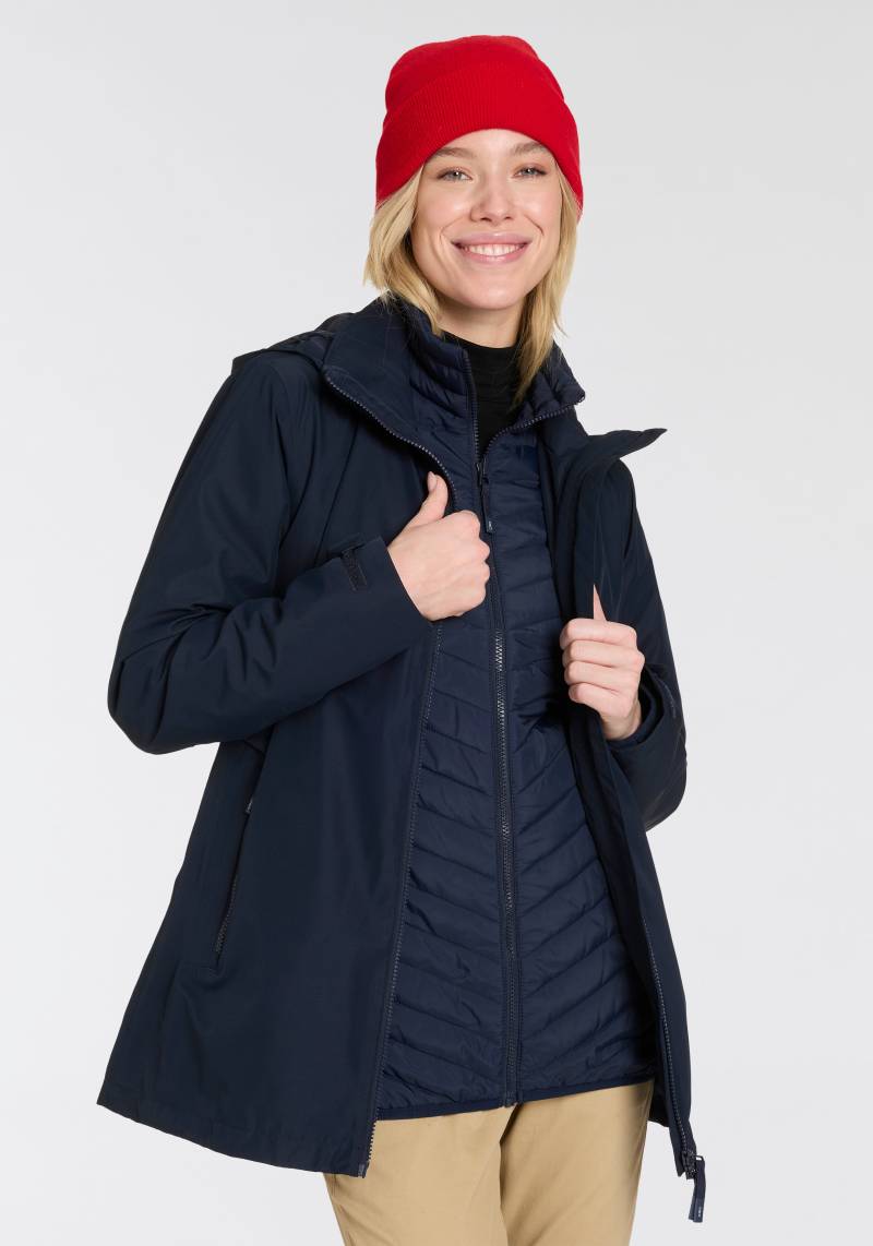 CMP 3-in-1-Funktionsjacke "WOMAN LONG JACKET ZIP HOOD DETACHABLE" mit Kapuze Winterjacke Damen von CMP