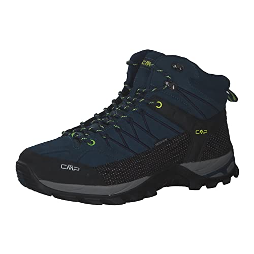 CMP - Rigel Mid Trekking Shoes Wp, Blue Ink-Yellow Fluo, 45 von CMP