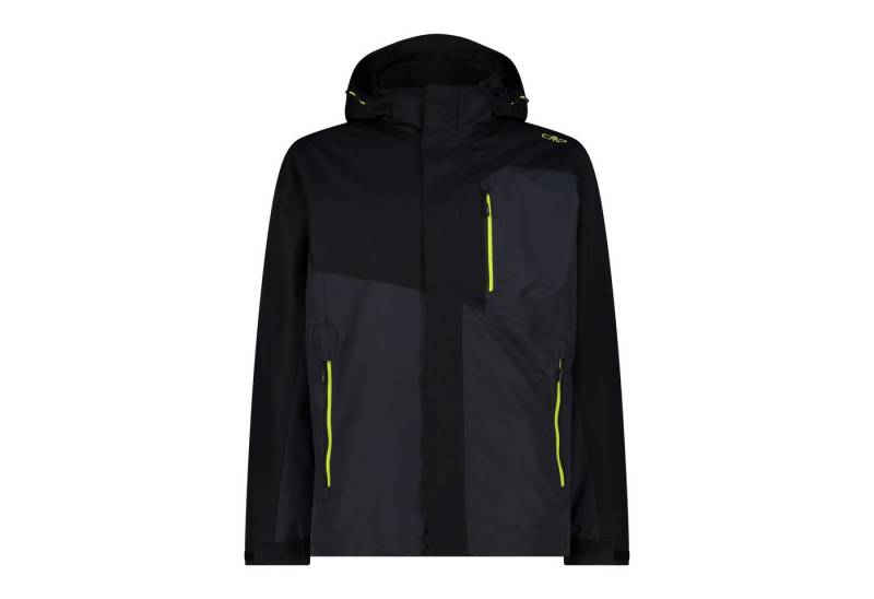 CMP Anorak MAN JACKET ZIP HOOD DETACHABLE INN.JACKET NERO-ANTRACITE von CMP