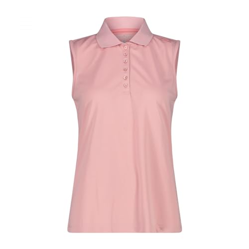 CMP Atmungsaktives ärmelloses Poloshirt für Damen - 3T59776, Rosé, Large von CMP