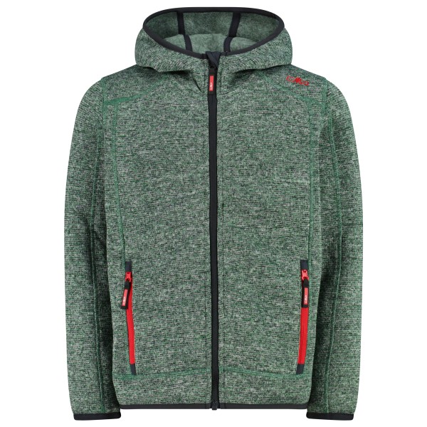CMP - Boy's Jacket Fix Hood Jacquard Knitted - Fleecejacke Gr 110 oliv von CMP