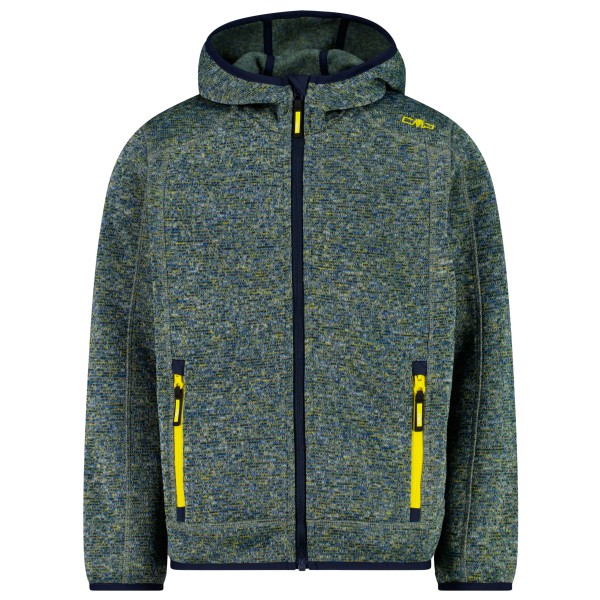 CMP - Boy's Jacket Fix Hood Jacquard Knitted - Fleecejacke Gr 128 oliv von CMP
