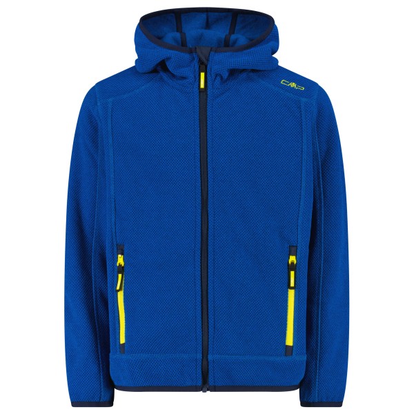 CMP - Boy's Jacket Fix Hood Jacquard Knitted - Fleecejacke Gr 98 blau von CMP